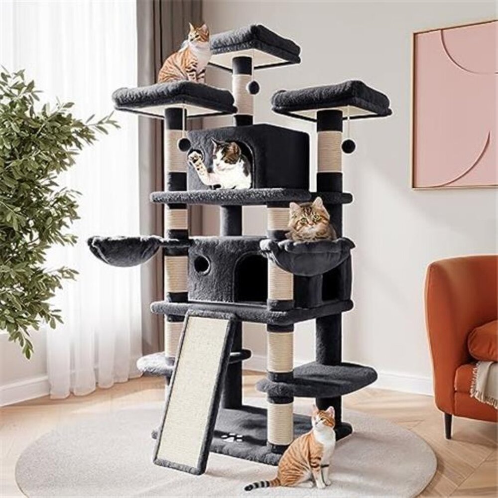 68 Inches Multi-Level Large Cat Tree Big Cat Tower with Condo